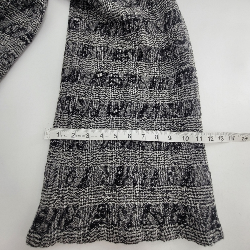 INGRID MUNT knitted black white straight leg wool viscose pants size small - Picture 10 of 11